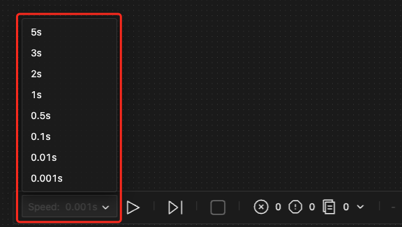 simulation speed control